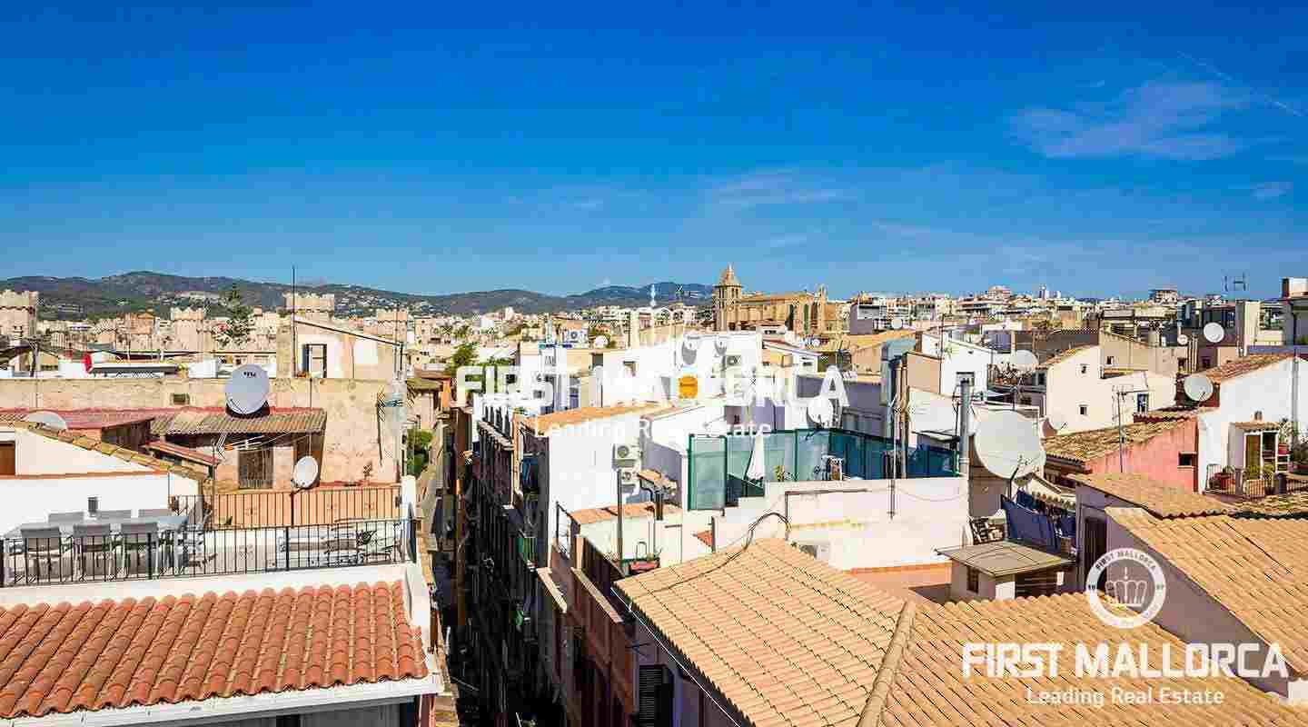 Fantástico ático con vistas al mar en el casco antiguo de Palma