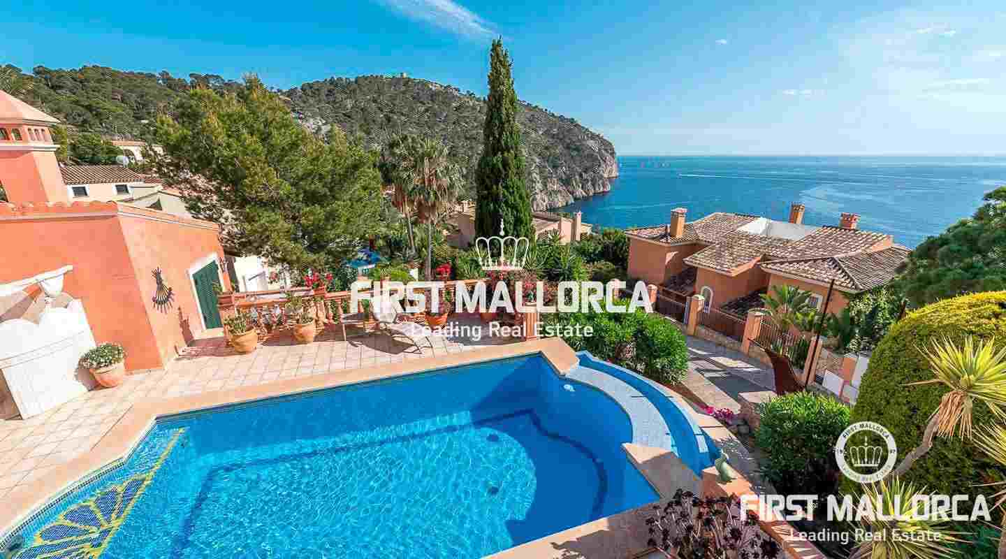 Romántica villa con inmejorables vistas al mar en Camp de Mar