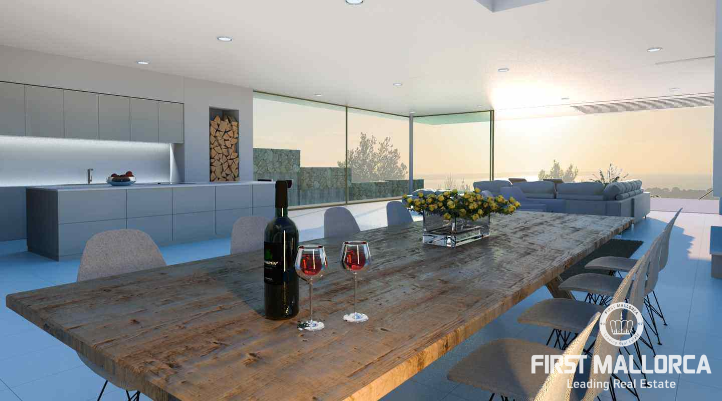 Villa nueva de primerísimas calidades en Bendinat con increíbles vistas