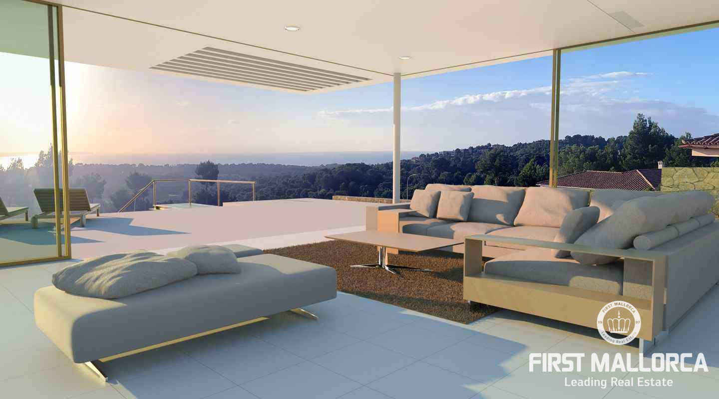 Villa nueva de primerísimas calidades en Bendinat con increíbles vistas